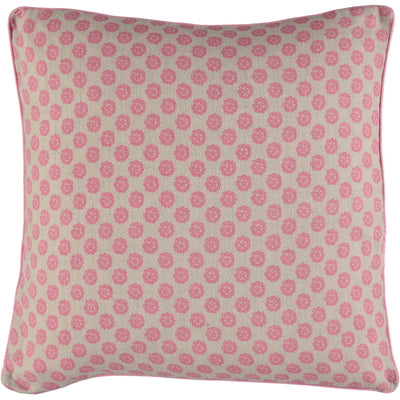 kitty-holmes-blush-pink-clover-print-floral-cushion-cover with-pink-piping