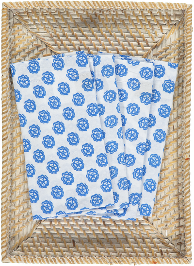 Kitty Holmes Blue and White clover napkins